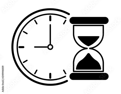 Timer countdown iocn. Time icon with send watch set.  hourglass time management deadline icon. 