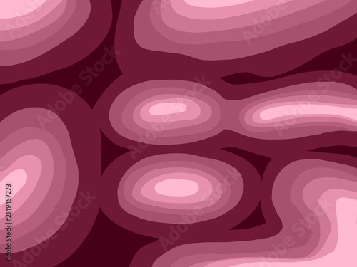 Abstract purple background with organic layered concentric fluid shapes.Vibrant purple and magenta abstract pattern with stratified concentric shapes for graphic background.