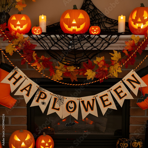 halloween background with pumpkin