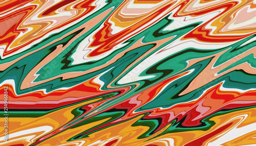 Vibrant liquid marble texture featuring colorful swirls of retro oil paint