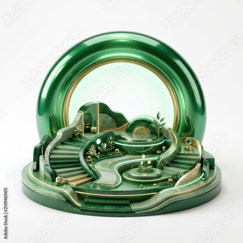 Subtainability Soft 3D Illustration sustainability soft 3d illustration green garden scene