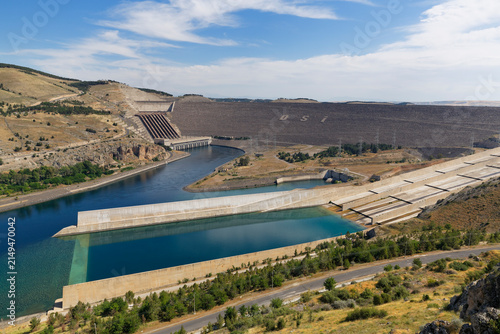 Turkey, Anatolia, South East Anatolia, Sanliurfa Province, Atatuerk Dam and Euphrates River