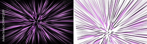 Abstract purple radial light burst background with glowing speed lines and dynamic energy beam effect