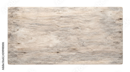 Rustic weathered lightcolored wooden plank with natural grain patterns and visible knots isolated on a clean white background transparent background