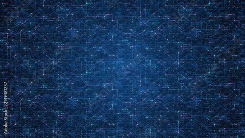 Abstract Circuit board. Electronic computer hardware technology. Motherboard digital chip. Matrix particles grid virtual reality. Network communication processor. Information CPU engineering 3D render
