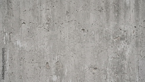 Gray Concrete Wall Texture with Natural Cracks, Rough Cement Surface and Industrial Background