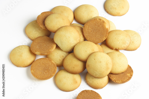 Konstfotografi Vanilla Wafers assorted on white background