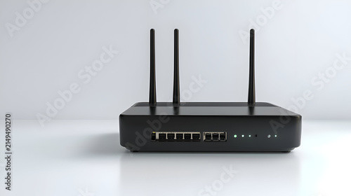 wireless router on white background