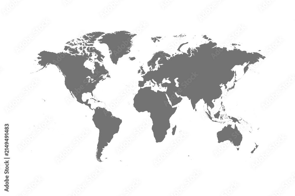 Fototapeta premium A black polygon world map, with a solid silhouette of all continents, isolated against a transparent background. A versatile graphic for global projects.