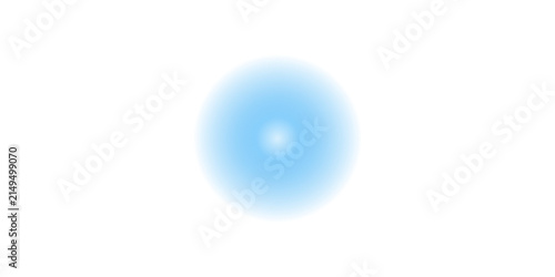 Fotografía Soft blue radial gradient orb light glow on white