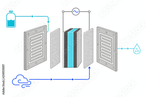 Sustainable energy generation using advanced fuel cell technology diagram