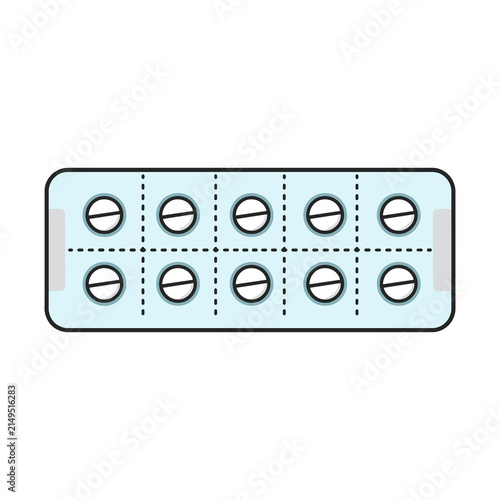 Pill Blister Pack Vector Illustration