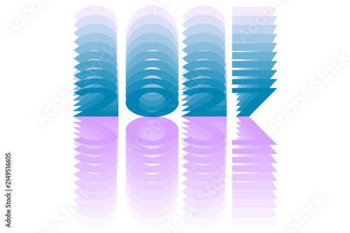 2027 year text with a motion blur effect