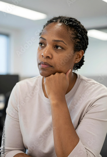 Thoughtful african american...