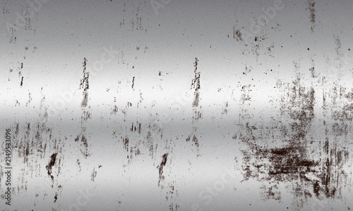 Quadro su tela Brushed metal texture with corrosion and scratches a monochromatic gray backgrou
