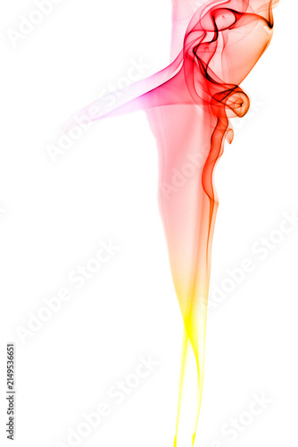 Fotografie A colored smoke isolated on white