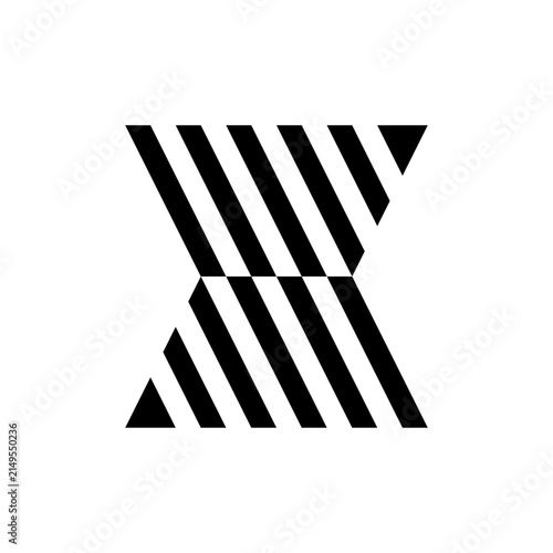 Letter X logo. Icon design. Template elements. Geometric abstract logos