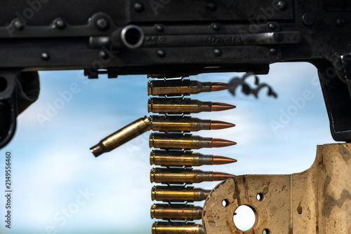 machine gun and bullets