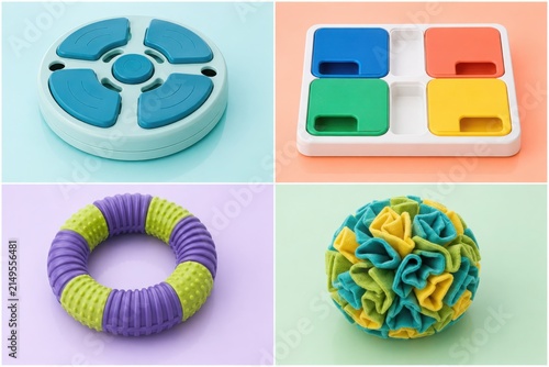 Interactive Pet Enrichment Toys With Puzzles, Ring, and Snuffle Ball