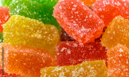 Obraz na plátně Colorful assortment of gummy candies brings joy to every sweet tooth in a bright