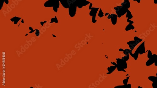 Red Maple Leaf Wipe Transition Animation with Transparent Background