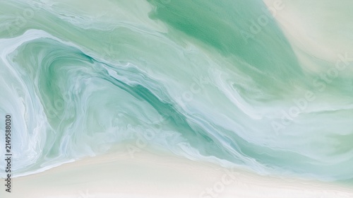 Marbled Turquoise Tidal Water over Pale Sand