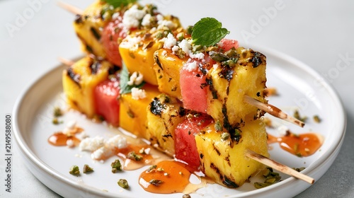 Colorful Grilled Fruit Skewers