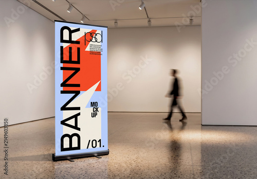 Indoor Roll-Up Banner Mockup