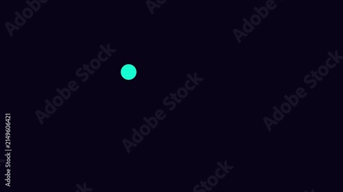 Minimalist abstract motion with pulsing teal sphere and rotating orbital rings for modern technology and data visualization animation 4k