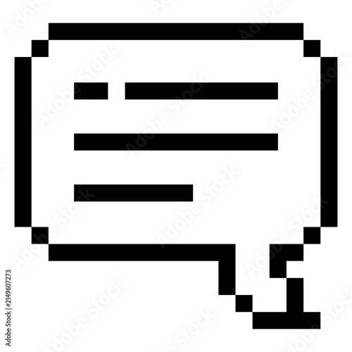 pixel text bubble icon
