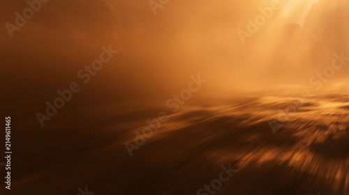 Abstract Motion Blur Background with Golden Light Rays