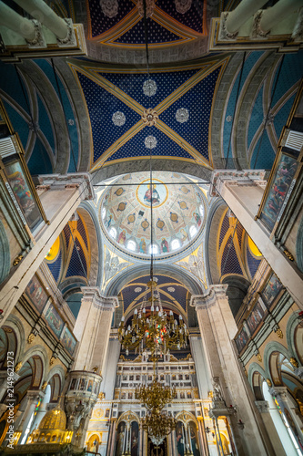 Fotografie Interior of an ortodox church in istanbul city.