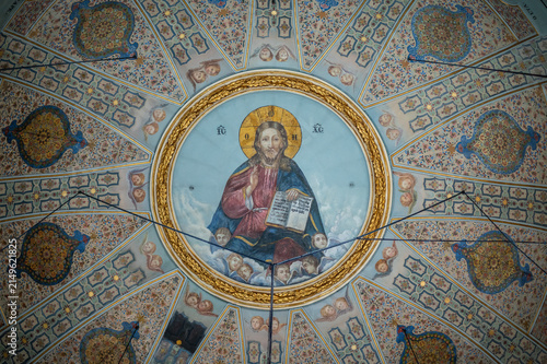 Canvas Print Interior of an ortodox church in istanbul city.