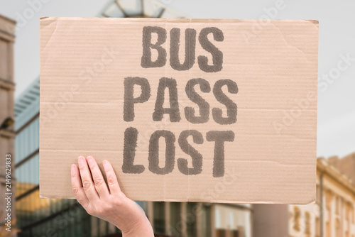 Fotografie "Bus Pass Lost" I misplaced my transit card for the week