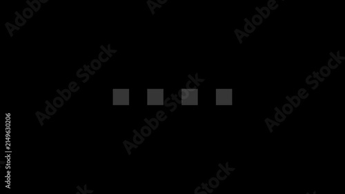 typing square shape animation and buffering icon animation looped isolated background