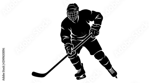 Photography Ice Hockey Player Silhouette Vector