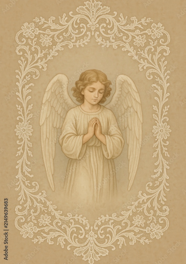 Obraz premium Elegant angelic design wallpaper.