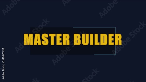 Master builder typography motion for construction and architecture branding projects animation 4k motion branding