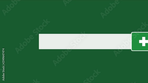 Medical lower third animation with green 4k background, and plus sign, for healthcare presentations, and health broadcast