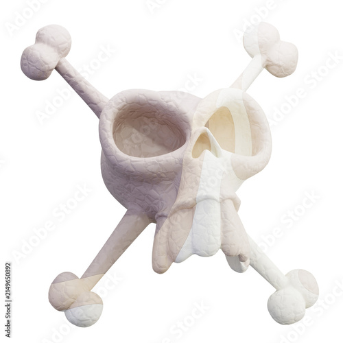 Cuadro en lienzo 3D skull Crossbones Pirate Soft Fabric Felt Toy Jolly Roger Symbol