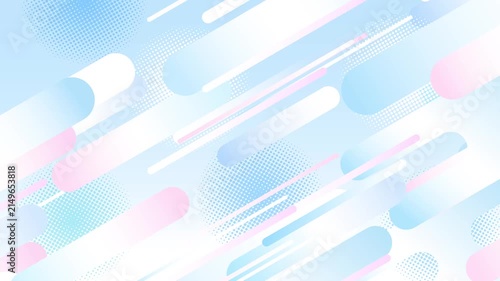 Blue Circular Line Abstract Motion Background Seamless Loop【4K】