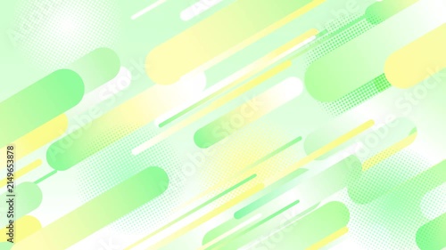 Green Yellow Circular Line Abstract Motion Background Seamless Loop【4K】