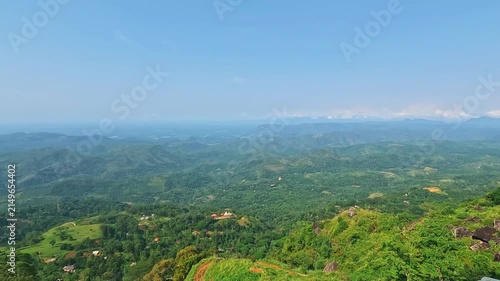 Green Mountain View of Haputale Sri Lanka in Summer