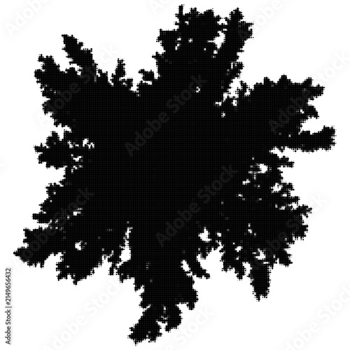 Fotografía Black fractal pattern with geometric symmetry illustration