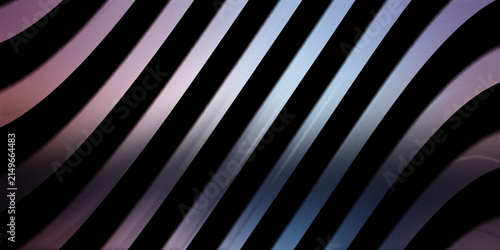 Quadro su tela Diagonal black wavy lines pattern over smooth soft purple blue background