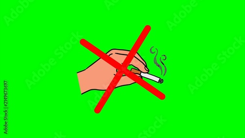no smoking stop tobacco cigarette toxic awareness healthy lifestyle animation HD 4K