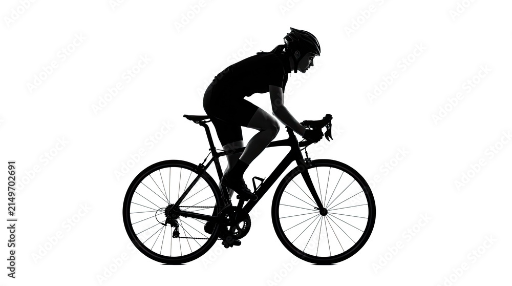 Fototapeta premium silhouette of a cyclist