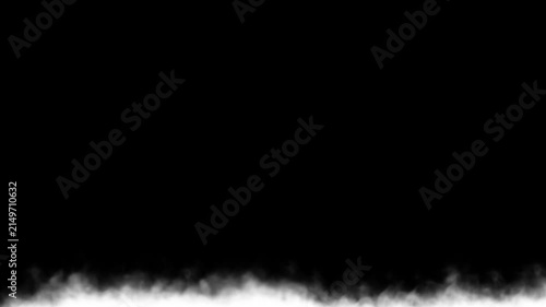 Fog smoke mist dust in white black overlay of transition particle effect motion background loop gas vapor steam