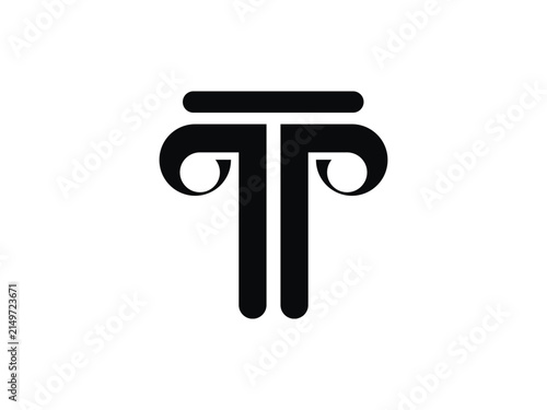 T TP pilar legal corporate monogram logo