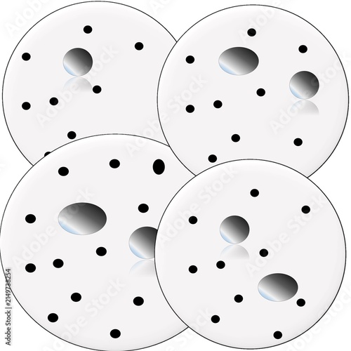 Abstract Circle Pattern with Glossy Dots